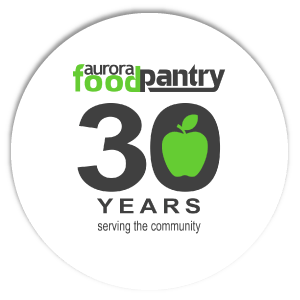 30th Anniversary Logo Aurora Food Pantry